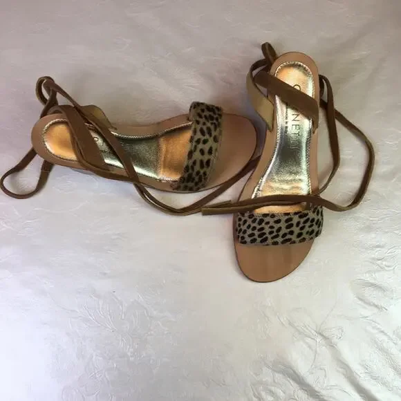 Cornetti Tropea Wedge Cheetah Print Sandals 36 - Picture 5 of 16